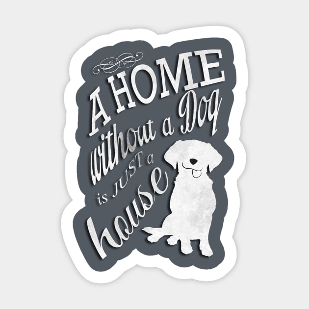 Home with Dog Sticker by robozcapoz